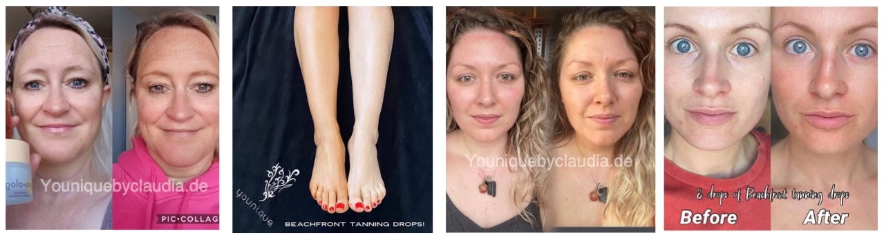 Younique Beachfront Selbstbräuner Ergebnisse 2 Tanning Drops Erfahrungsbericht Tipps und Tricks