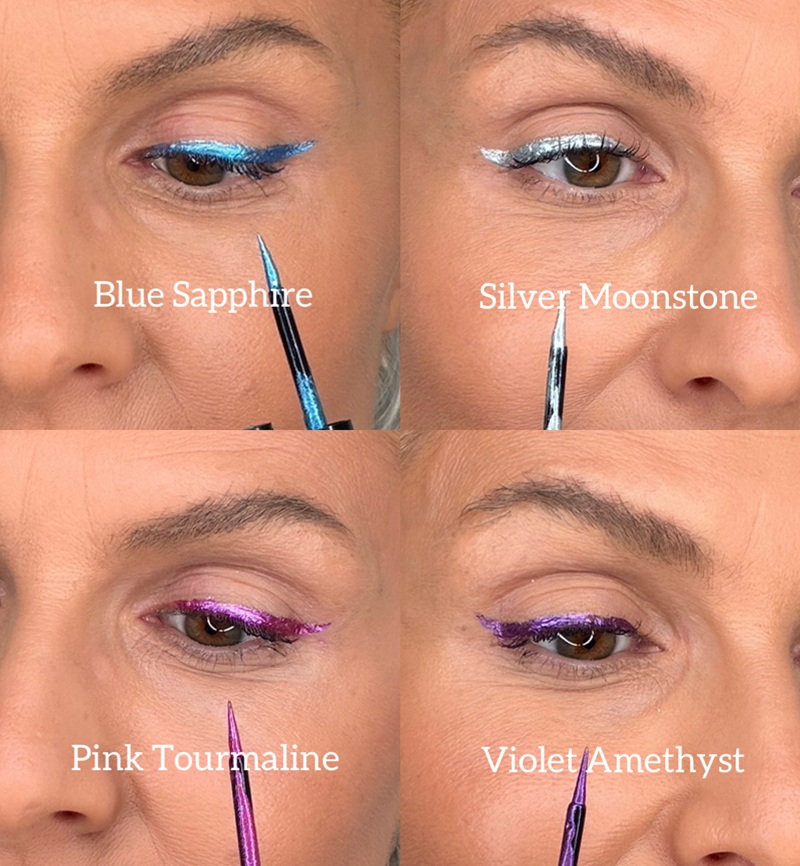 younique metallic eyeliner aufgetragen