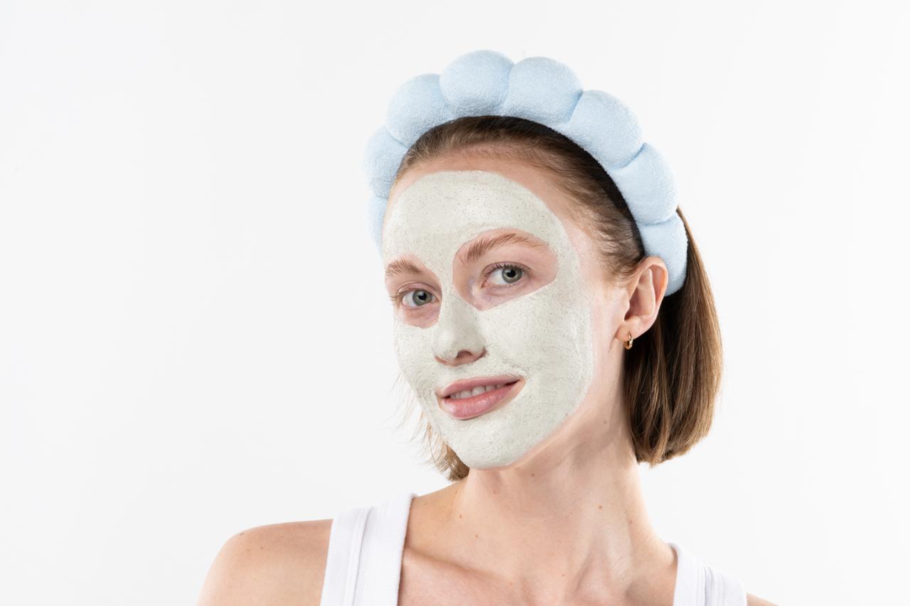 younique mineral Glow Maske aufgetragen