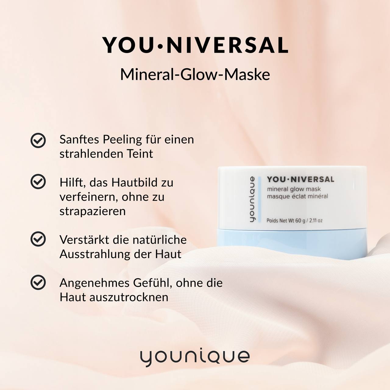 Younique Youology Gesichtspeeling Maske Anwendung